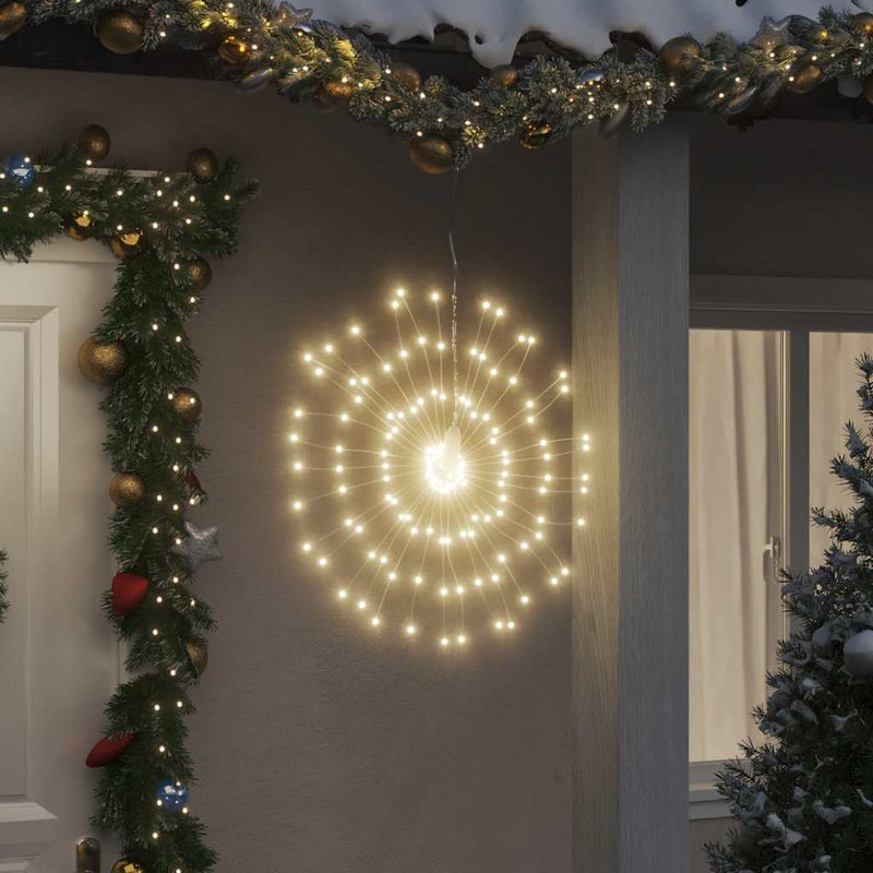 Load image into Gallery viewer, Vidaxl kerstverlichting vuurwerk 140 warmwitte led's 17 cm
