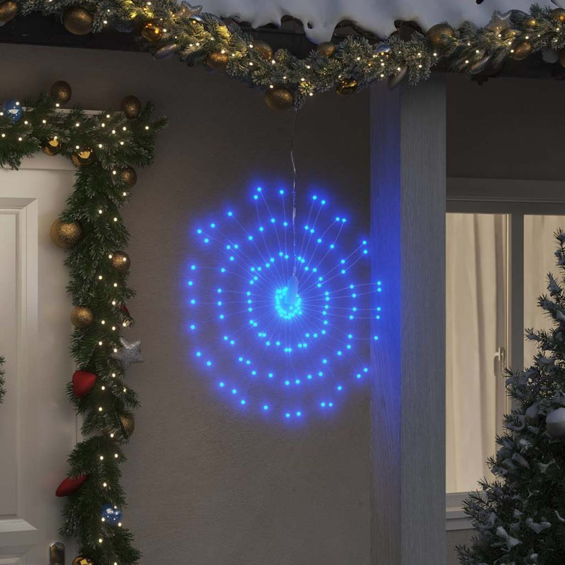 Load image into Gallery viewer, Vidaxl kerstverlichting vuurwerk 140 blauwe led's 17 cm
