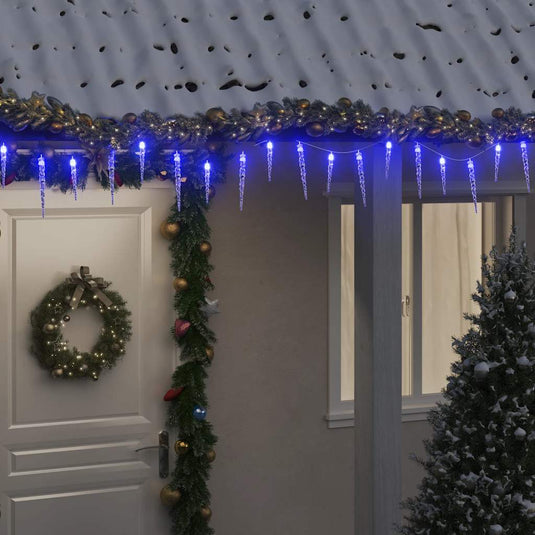 Vidaxl kerstverlichting ijspegels 200 blauwe led's 20 m acryl pvc