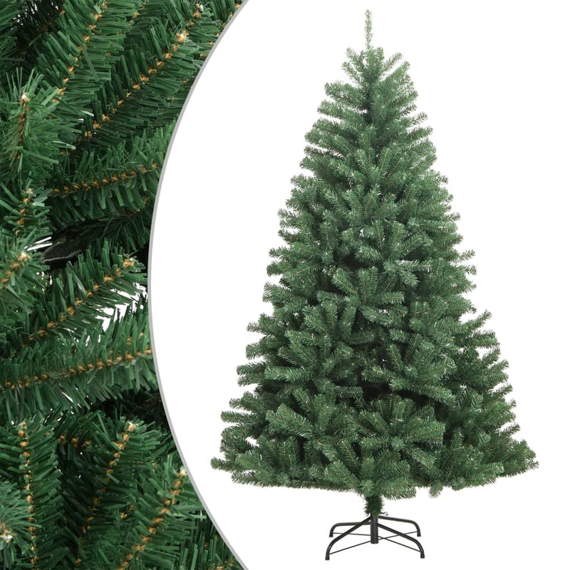 Afbeelding laden in galerijviewer, Vidaxl kunstkerstboom met scharnieren en standaard 240 cm groen
