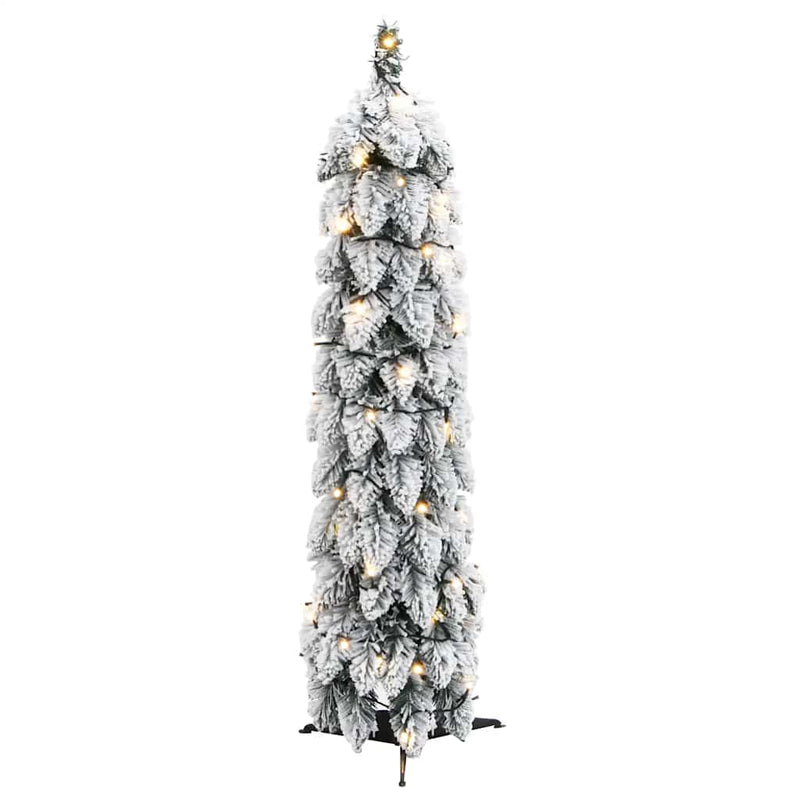 Load image into Gallery viewer, Vidaxl kunstkerstboom met verlichting en sneeuw 45 led's 90 cm
