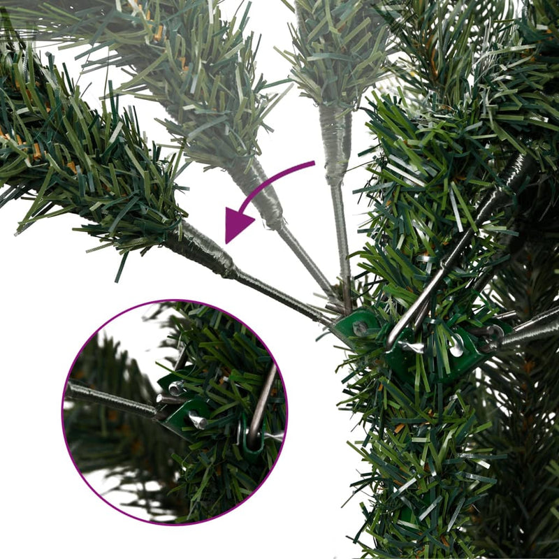 Load image into Gallery viewer, Vidaxl kunstkerstboom met scharnieren en dennenappels 180 cm
