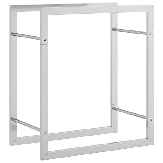 Vidaxl haardhoutrek 50x28x56 cm roestvrij staal