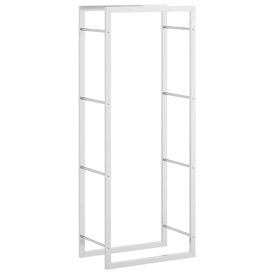 Vidaxl haardhoutrek 50x28x132 cm roestvrij staal