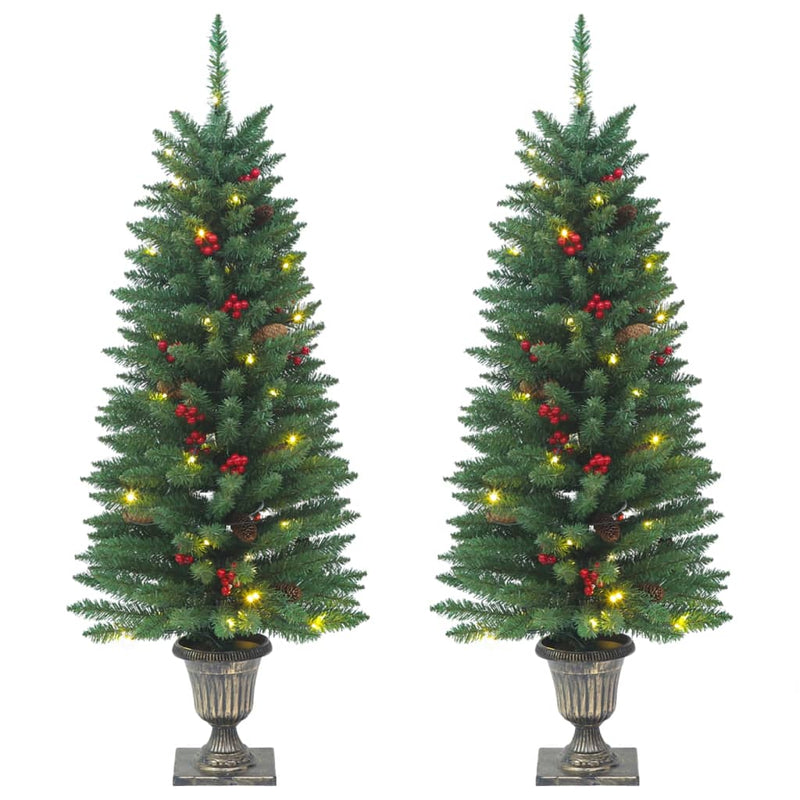 Load image into Gallery viewer, Vidaxl kunstkerstbomen 2 st 100 led's 120 cm groen
