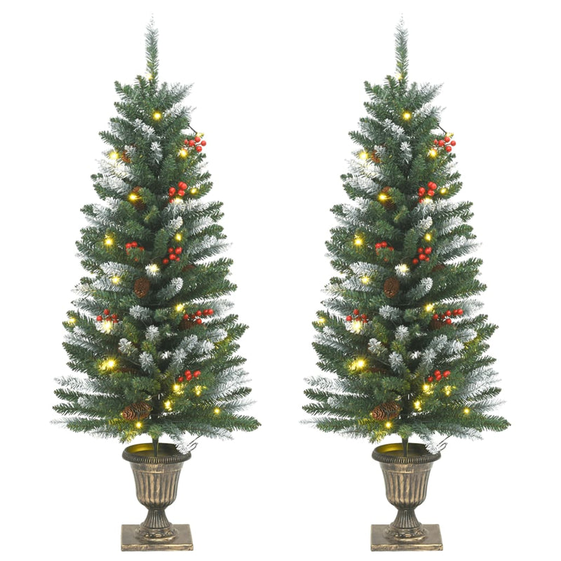 Load image into Gallery viewer, VidaXL Kunstkerstbomen 2 st 100 LED's 120 cm groen
