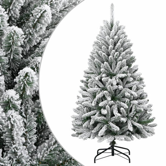 Vidaxl kunstkerstboom met scharnieren en sneeuw 120 cm
