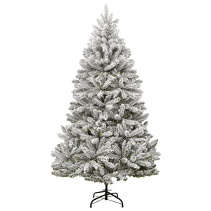 Vidaxl kunstkerstboom met scharnieren en sneeuw 180 cm