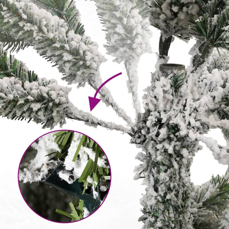 Afbeelding laden in galerijviewer, Vidaxl kunstkerstboom met scharnieren en sneeuw 240 cm
