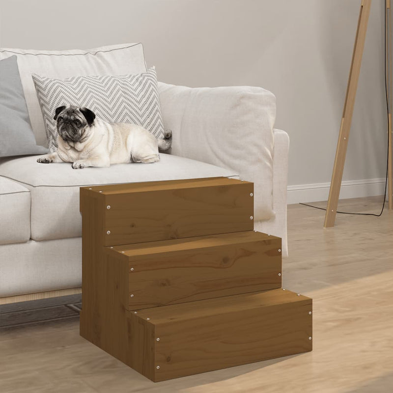Load image into Gallery viewer, VidaXL Huisdierentrap 40x37,5x35 cm massief grenenhout honingbruin
