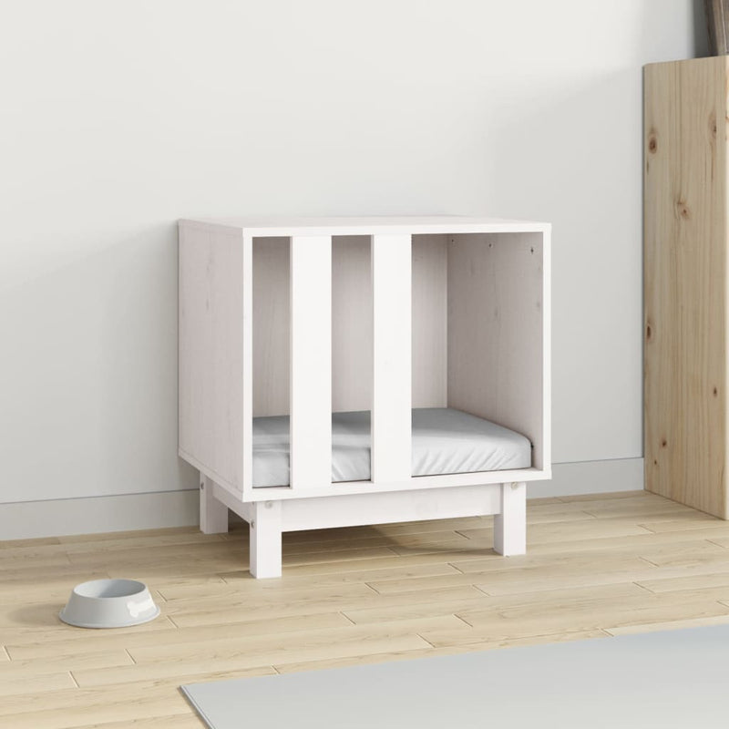 Load image into Gallery viewer, VidaXL Hondenhok 50x40x52 cm massief grenenhout wit
