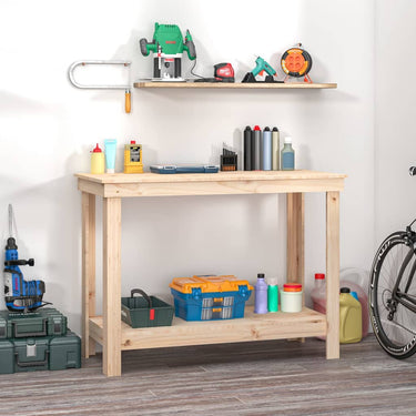Vidaxl werkbank 110x50x80 cm massief grenenhout