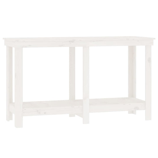 Vidaxl werkbank 140x50x80 cm massief grenenhout wit