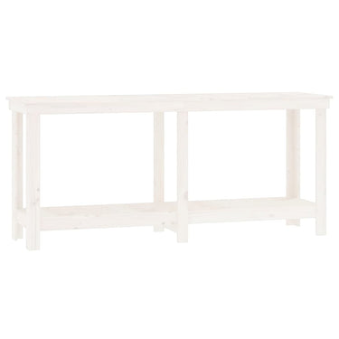 Vidaxl werkbank 180x50x80 cm massief grenenhout wit
