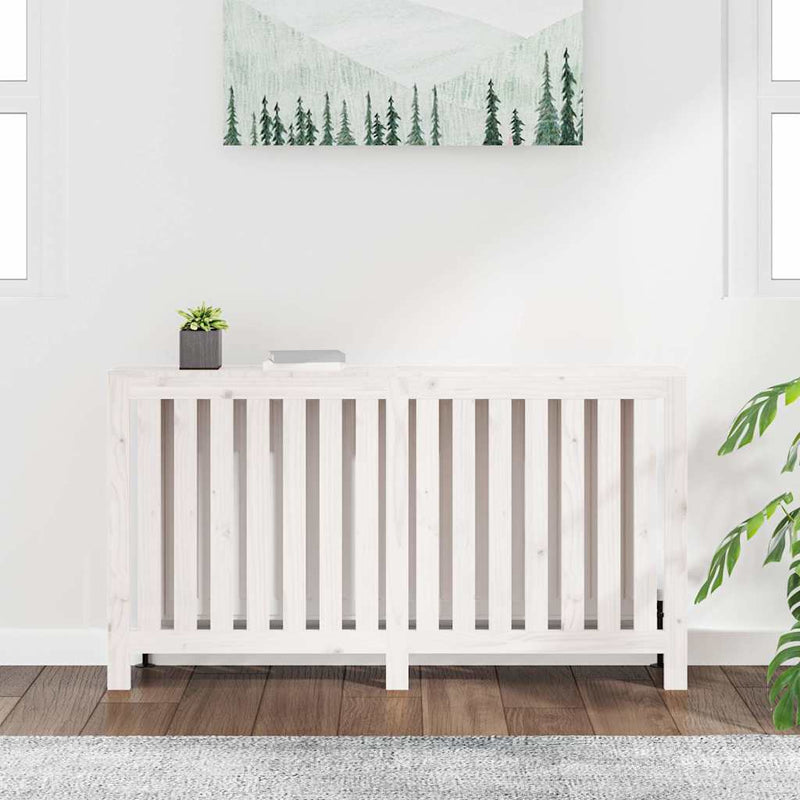 Load image into Gallery viewer, Vidaxl radiatorombouw 153x19x84 cm massief grenenhout wit
