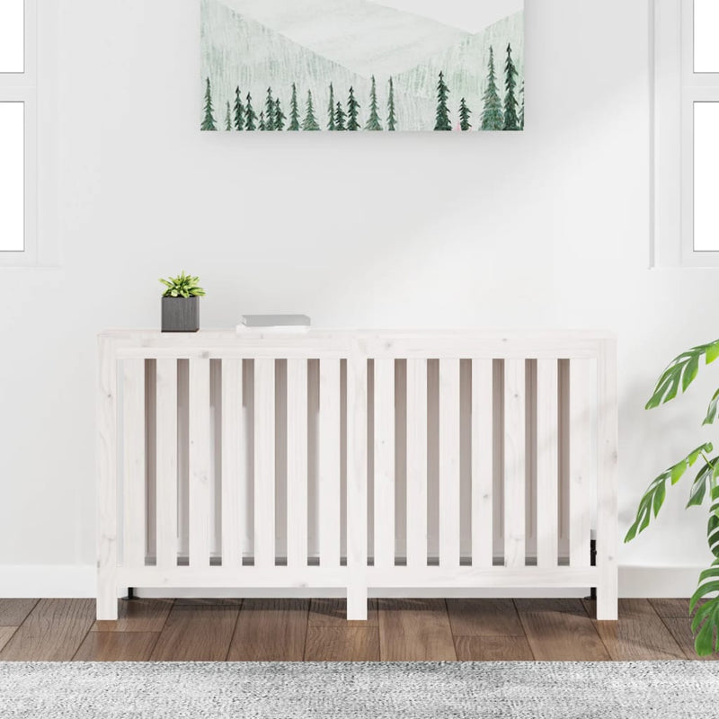 Load image into Gallery viewer, Vidaxl radiatorombouw 153x19x84 cm massief grenenhout wit
