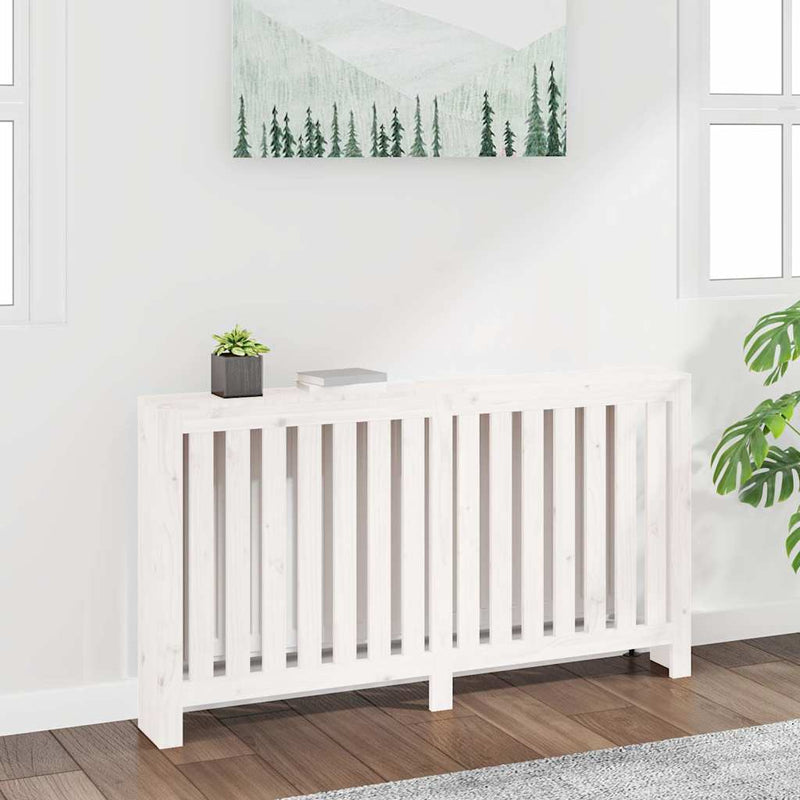Load image into Gallery viewer, Vidaxl radiatorombouw 153x19x84 cm massief grenenhout wit
