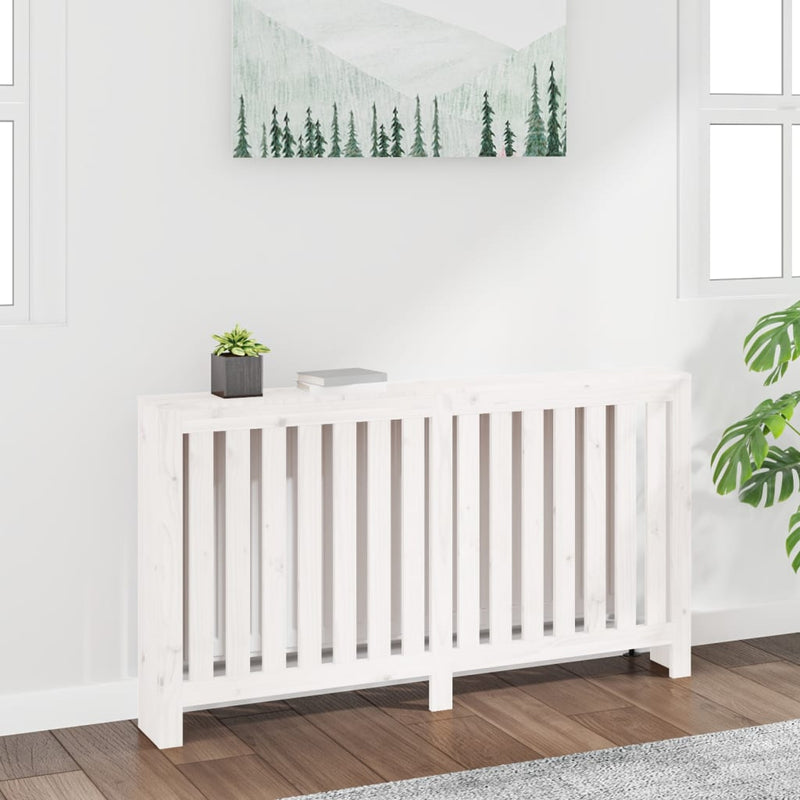 Load image into Gallery viewer, Vidaxl radiatorombouw 153x19x84 cm massief grenenhout wit
