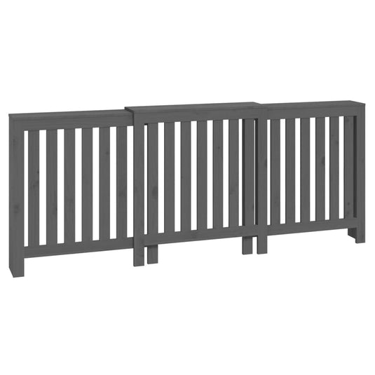 VidaXL Radiatorombouw 210x21x85 cm massief grenenhout grijs