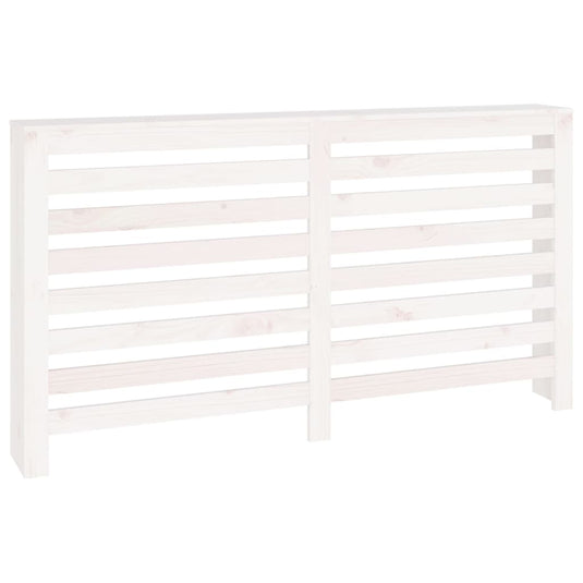 Vidaxl radiatorombouw 153x19x84 cm massief grenenhout wit