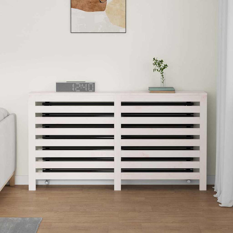 Load image into Gallery viewer, Vidaxl radiatorombouw 153x19x84 cm massief grenenhout wit
