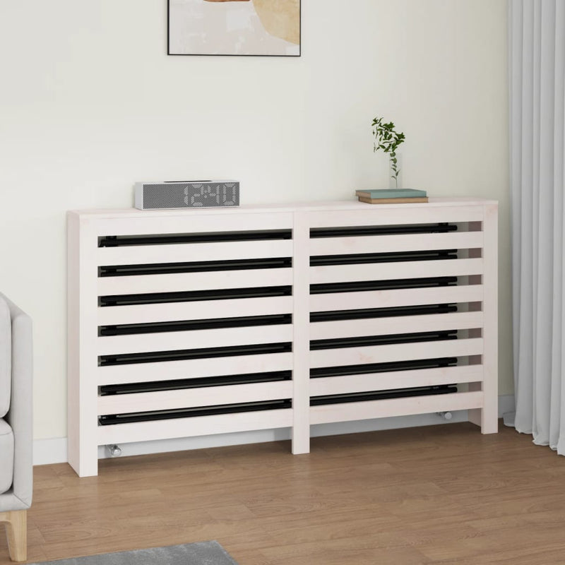 Load image into Gallery viewer, Vidaxl radiatorombouw 153x19x84 cm massief grenenhout wit
