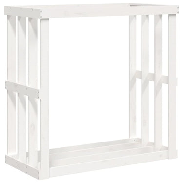 Vidaxl houtblokhouder 108x52x106 cm massief grenenhout wit