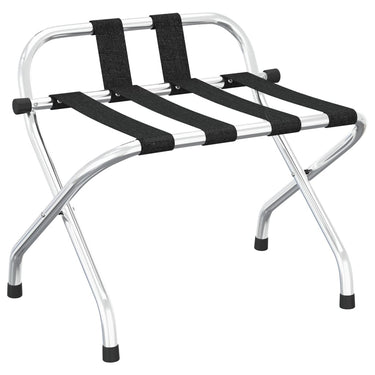 Vidaxl bagagerek met rugleuning zilver 56x39x52cm
