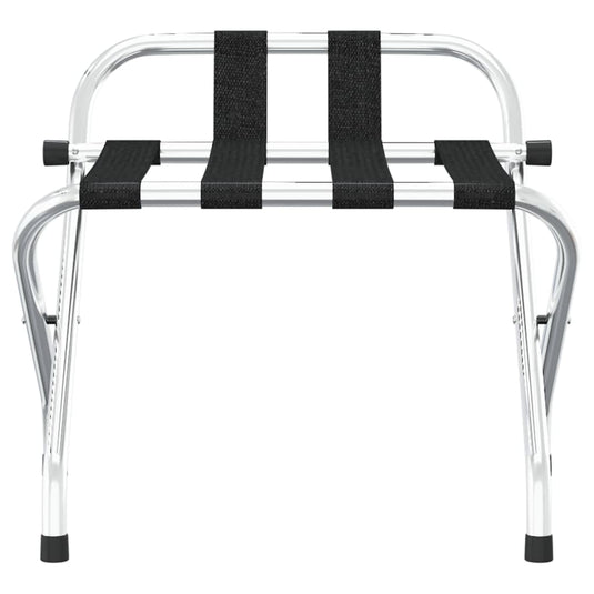Vidaxl bagagerek met rugleuning zilver 56x39x52cm