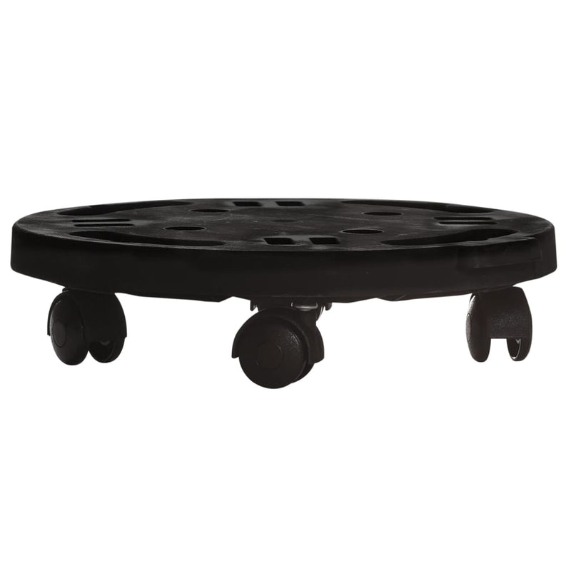 Load image into Gallery viewer, VidaXL Plantentrolleys met wielen 2 st 170 kg diameter 30 cm zwart
