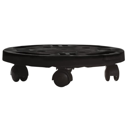 VidaXL Plantentrolleys met wielen 2 st 170 kg diameter 30 cm zwart