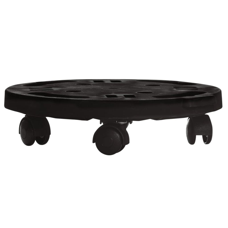 Load image into Gallery viewer, VidaXL Plantentrolleys met wielen 3 st 170 kg diameter 30 cm zwart
