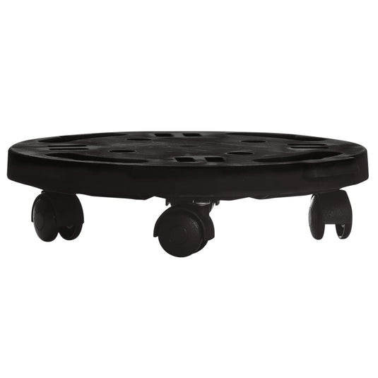 VidaXL Plantentrolleys met wielen 3 st 170 kg diameter 30 cm zwart