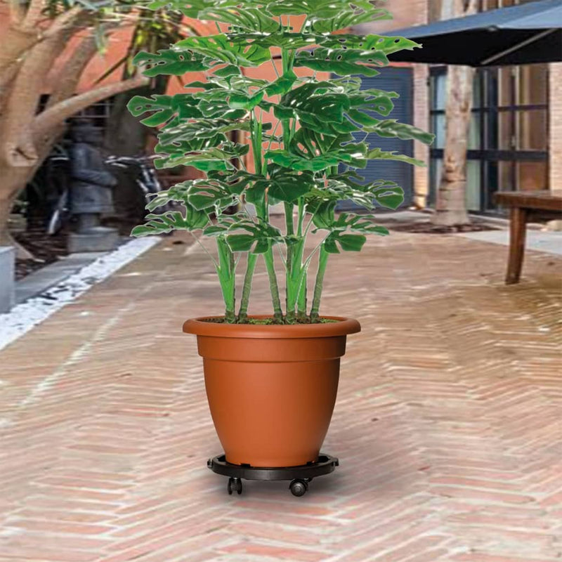 Load image into Gallery viewer, VidaXL Plantentrolleys met wielen 3 st 170 kg diameter 30 cm zwart
