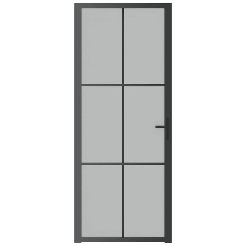 Load image into Gallery viewer, Vidaxl binnendeur 83x201,5 cm matglas en aluminium zwart
