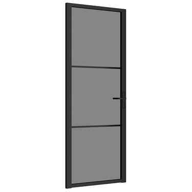Vidaxl binnendeur 76x201,5 cm esg-glas en aluminium zwart