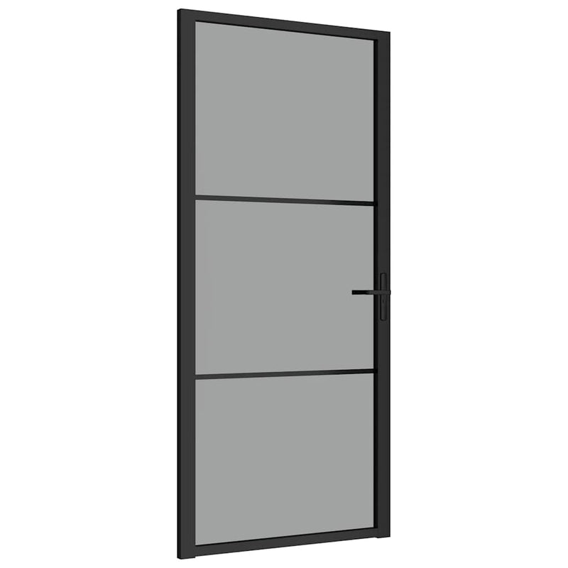 Load image into Gallery viewer, Vidaxl binnendeur 93x201,5 cm esg-glas en aluminium zwart
