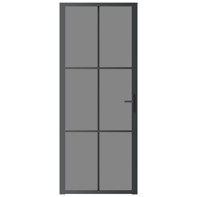 Load image into Gallery viewer, Vidaxl binnendeur 83x201,5 cm esg-glas en aluminium zwart
