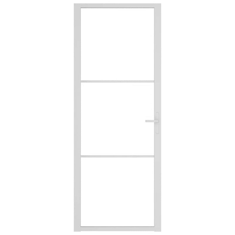 Load image into Gallery viewer, Vidaxl binnendeur 76x201,5 cm esg-glas en aluminium wit
