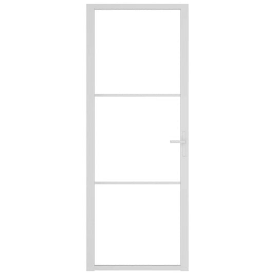 Vidaxl binnendeur 76x201,5 cm esg-glas en aluminium wit