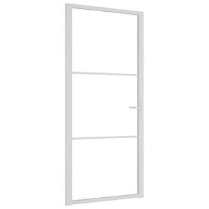Vidaxl binnendeur 93x201,5 cm esg-glas en aluminium wit