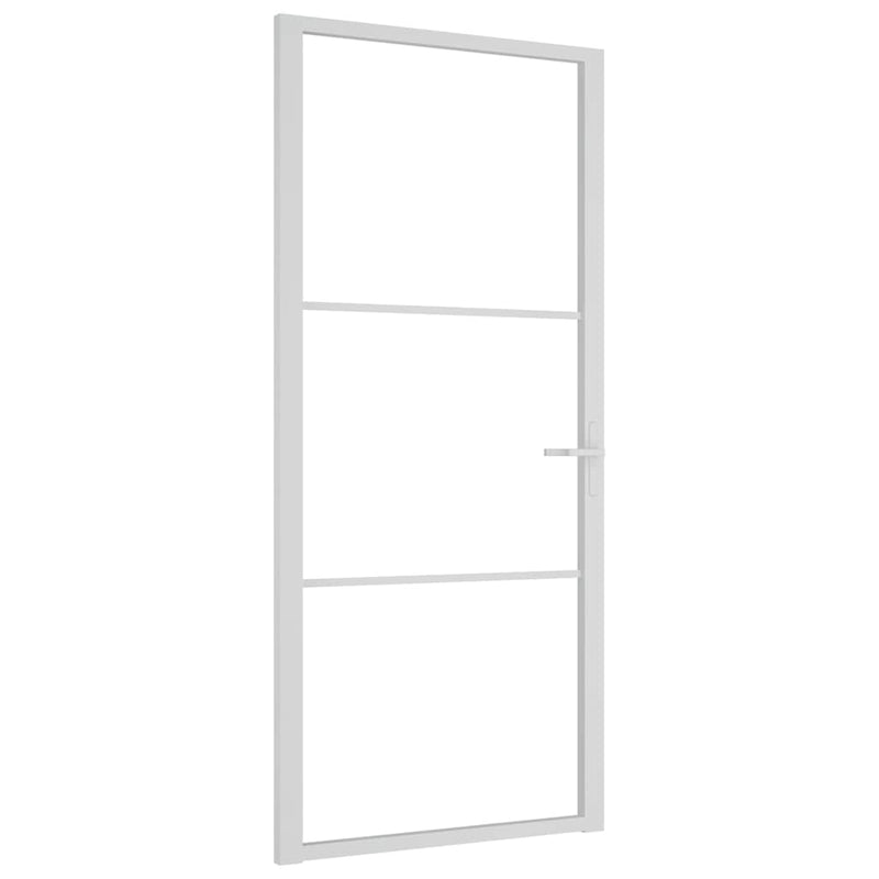 Load image into Gallery viewer, Vidaxl binnendeur 93x201,5 cm esg-glas en aluminium wit
