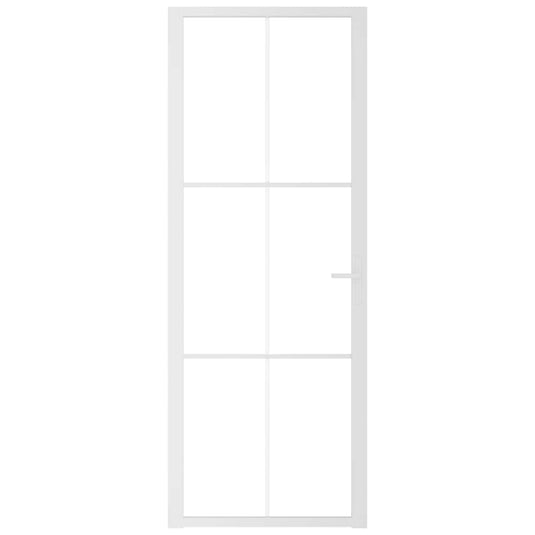 VidaXL Binnendeur 76x201,5 cm ESG-glas en aluminium wit