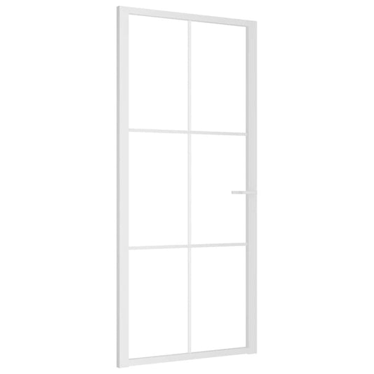 Vidaxl binnendeur 93x201,5 cm esg-glas en aluminium wit
