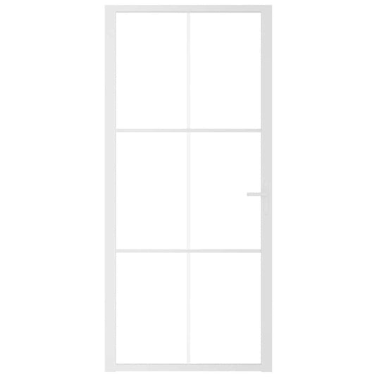 Vidaxl binnendeur 93x201,5 cm esg-glas en aluminium wit
