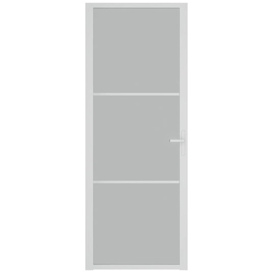 Vidaxl binnendeur 76x201,5 cm matglas en aluminium wit
