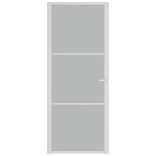 Vidaxl binnendeur 83x201,5 cm matglas en aluminium wit