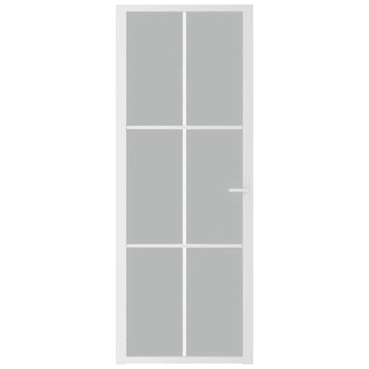 Vidaxl binnendeur 76x201,5 cm matglas en aluminium wit