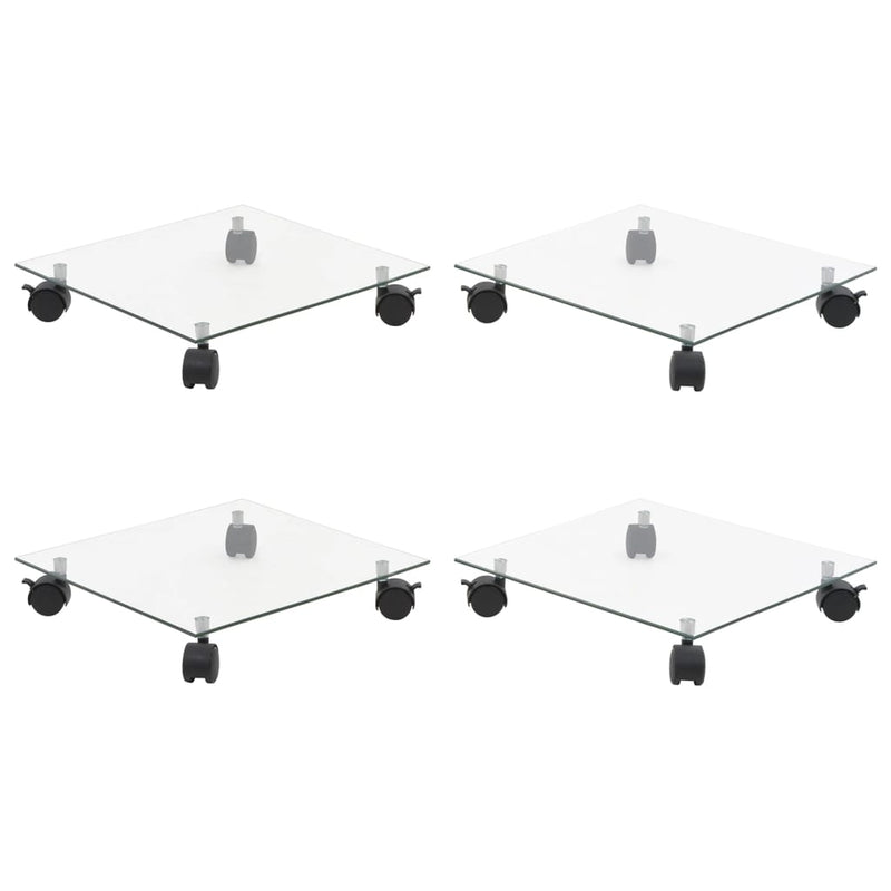 Load image into Gallery viewer, VidaXL Plantenrollers 4 st vierkant 35x35 cm gehard glas
