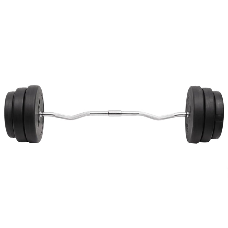 Load image into Gallery viewer, VidaXL Halter gebogen met gewichten 90 kg
